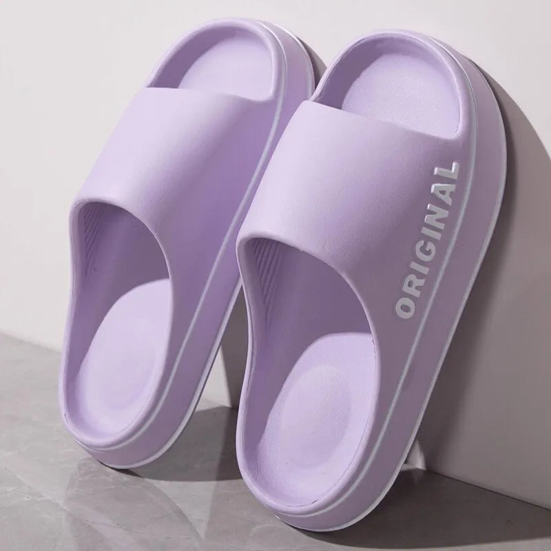 Comfortable Anti-Slip Women & Men Thick Sole Indoor Bathroom Shoes - Summer Couple Sandals